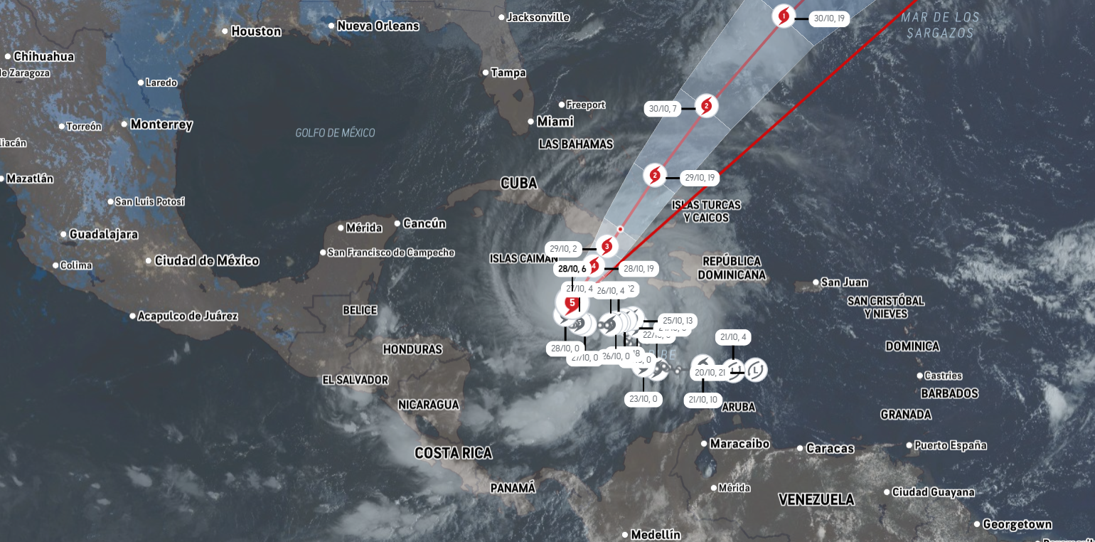 Emergencia nacional en Jamaica por el paso del huracán Melissa